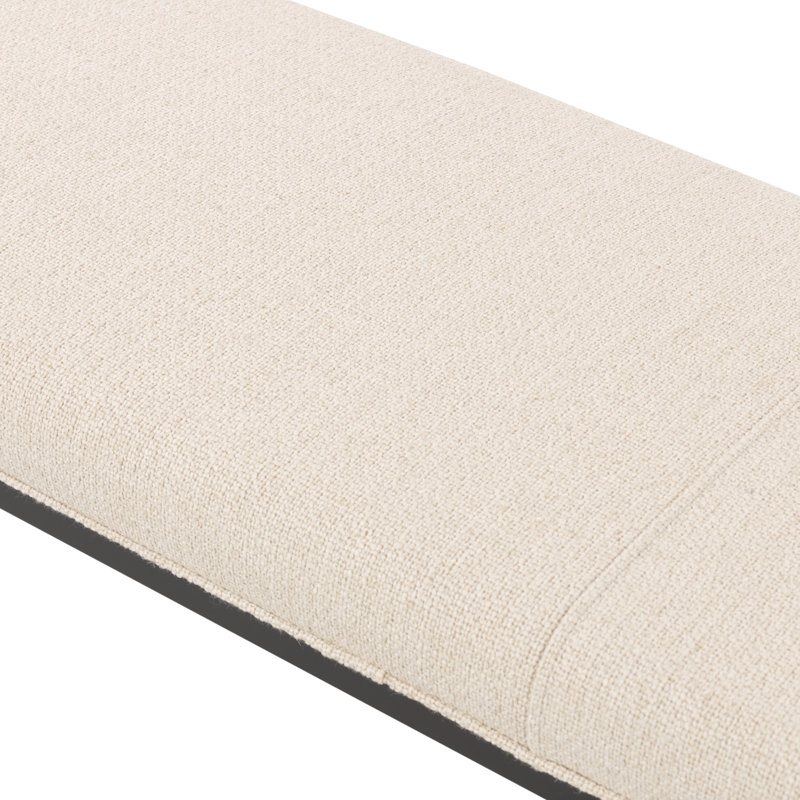 Irving Flax Upholstered Bench with Metal Frame