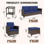 Ensemble de conversation 8 pièces pour 7 personnes avec 7 chaises en rotin et osier-131771527