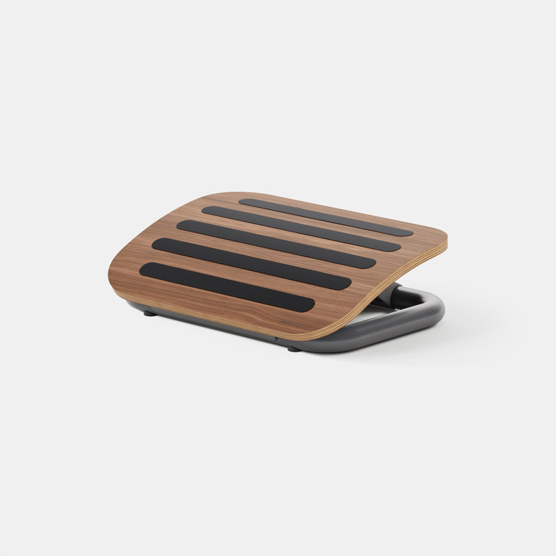 Adjustable Footrest, Walnut/Carbon