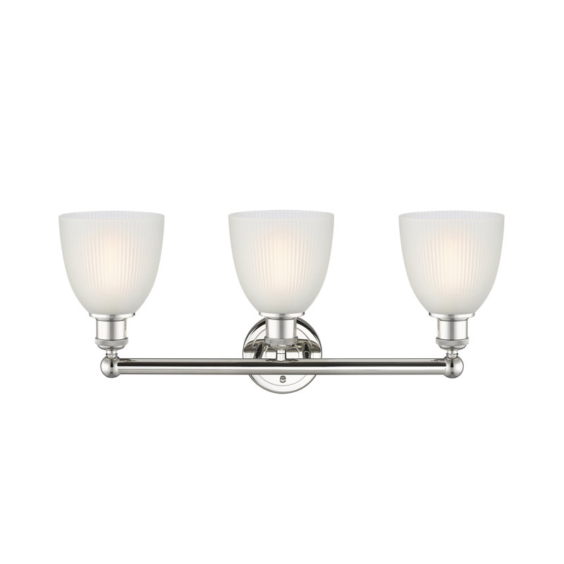 Philomene 3 - Light Dimmable Vanity Light, White, Polished Nickel