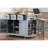 53Inch Large Kitchen Island With 2 Bar Stools, Power Outlet,Door Internal Storage Rack,Kitchen Storage Cart On 5 Wheels With Drop Leaf,5 Open Side Racks,3 Drawers For Kitchen,Dining Room-1491649365