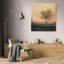 "Landscape with a Bare Tree and a Plowman" by  Léon Bonvin - Gallery Wrap Canvas Wall Art-1122076582