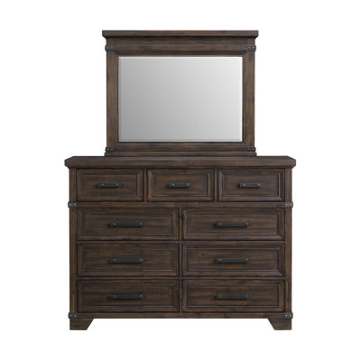 Godsey Dresser And Mirror Set In Charcoal
