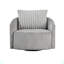 Meuble de salon moderne et épuré avec coussin de siège pivotant en chenille gris doux et coussin moelleux de salon 1 pièce