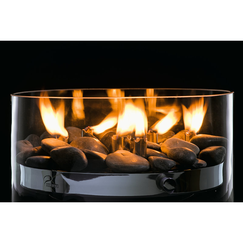 Metal Outdoor Tabletop Fireplace with Flame Guard