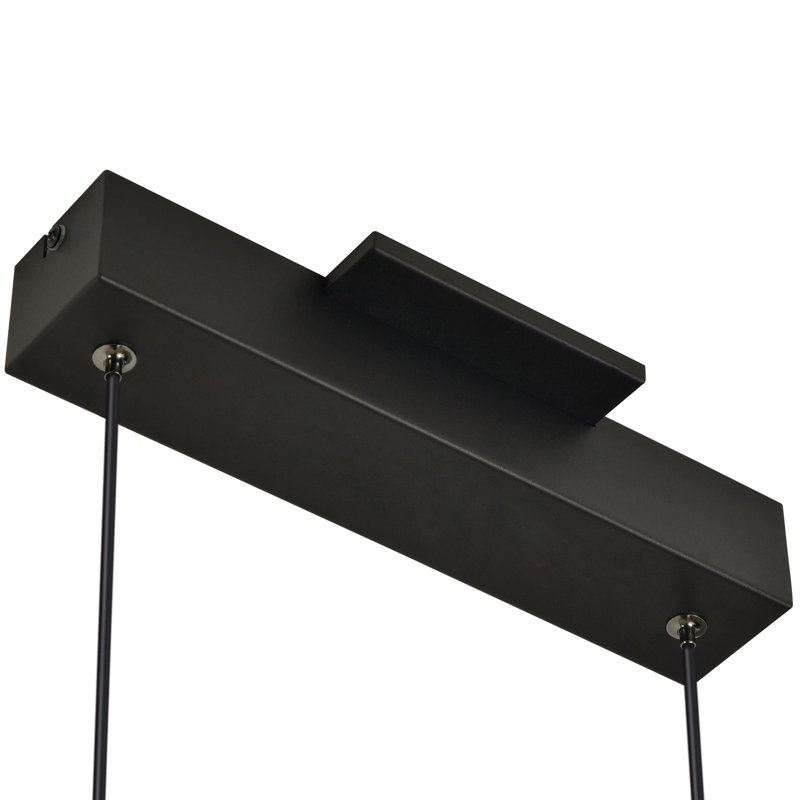Roma Black 36" Height Adjustable LED Linear Chandelier