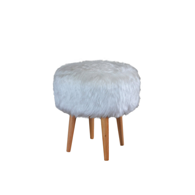 Repose-pieds rond standard de 17 po Rhine, Blanc