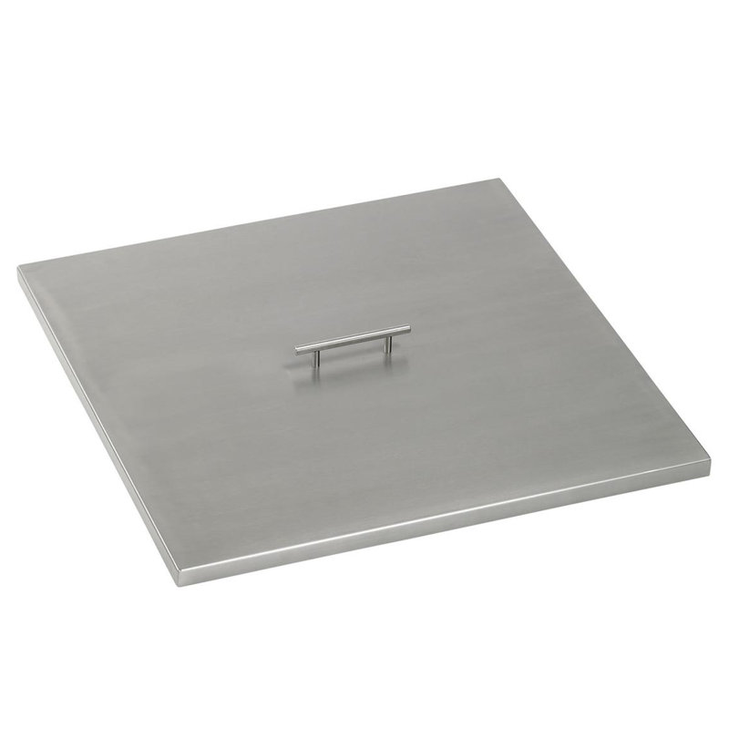 Housse carrée pour foyer en acier inoxydable, H 1,5 po x l 27 po x P 27 po