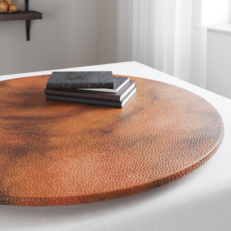 Lazy Susan, Tempered Copper, 1.5" H x 34" W x 34" D