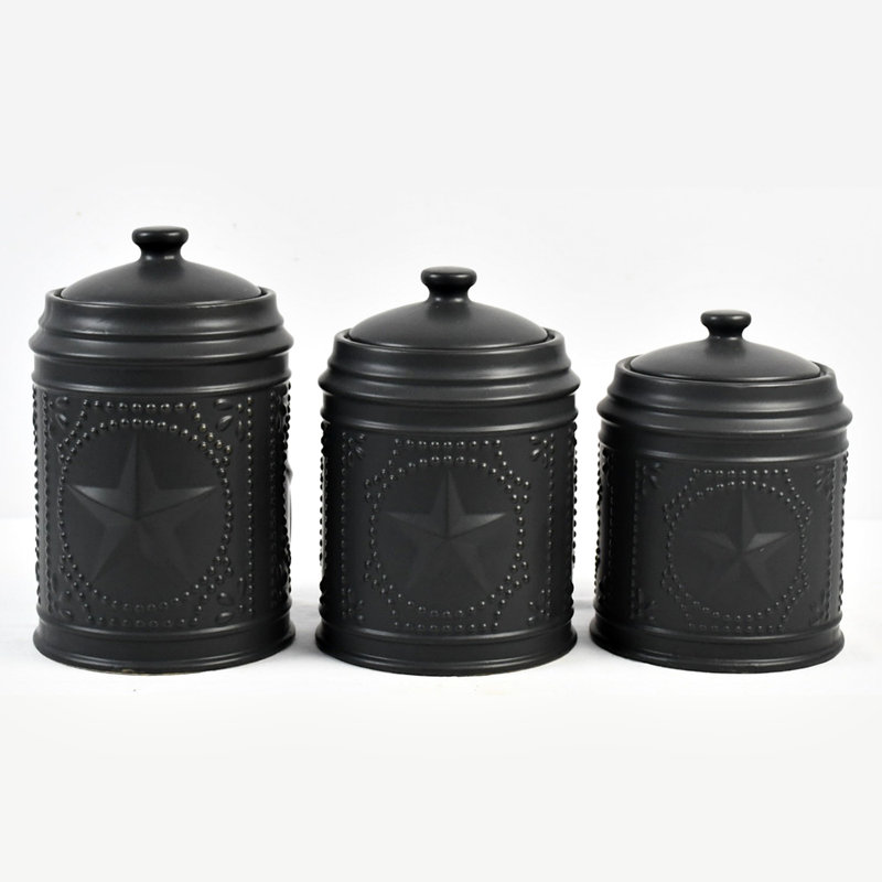 Ensemble de 3 pots de cuisine embellis Star