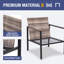 Chaise de salle à manger d'extérieur en osier avec cadre en acier (ensemble de 2)-773031508