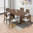 Amber Modern 7-Piece Dining Room Set With Sculpted Curved Back Chairs-662667222-669788219