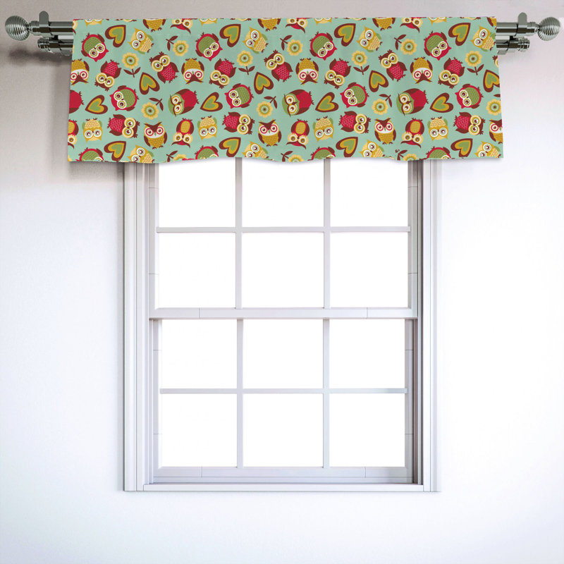 Multicolor Satin Polyester Rod Pocket Window Valance, 54"W x 18"L