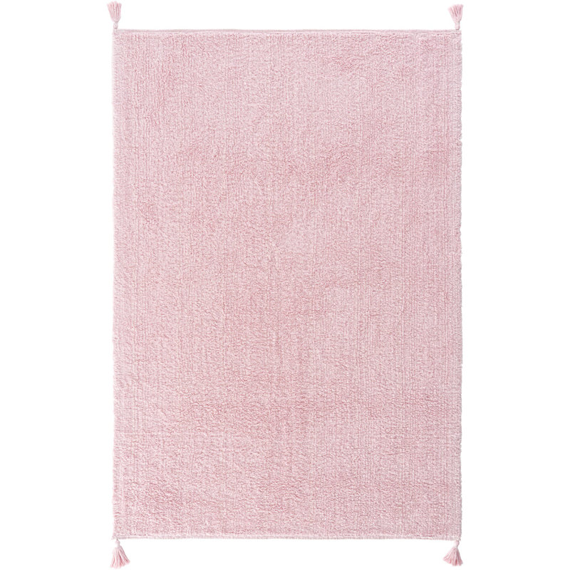 Sakia Solid Colour Cotton Machine Made Indoor / Outdoor Area Rug, Rectangle 120 x 180cm