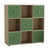 Oak/Pastel Green