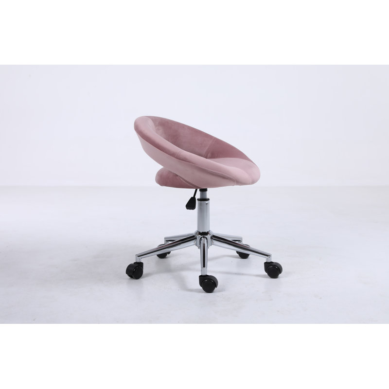 Velvet Task Chair, Pink
