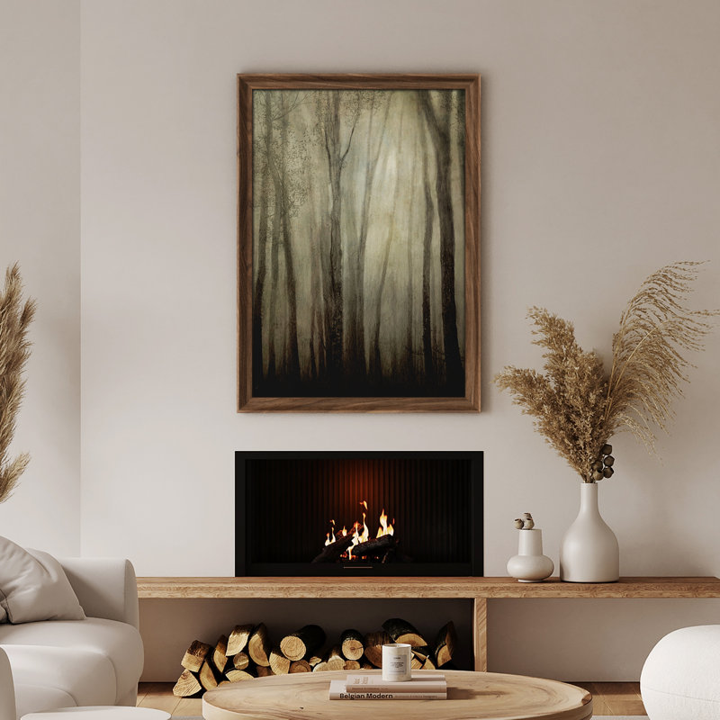 Art mural vintage rétro encadré pour chambre à coucher - 26 po x 36 po brun, Reproduction encadrée sans passe-partout