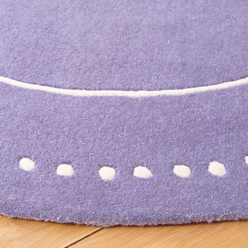 Cruz Hand Tufted Wool Solid Color Rug, Round 5'