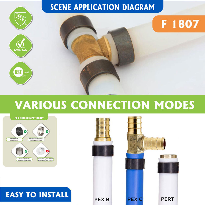 Coupleur 3/4 "3/4" (12 pièces) + Coude (12 pièces) + Té (12 pièces)