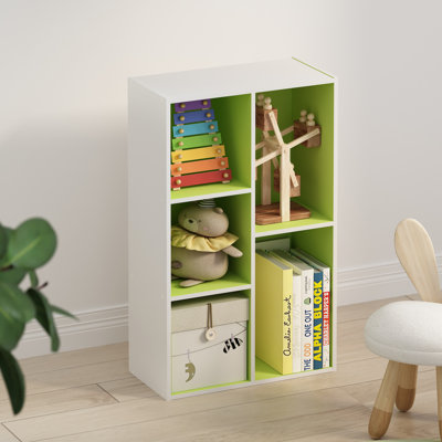 Bibliothèque de rangement Furinno Tomi, bibliothèque, 5 cubes, vert