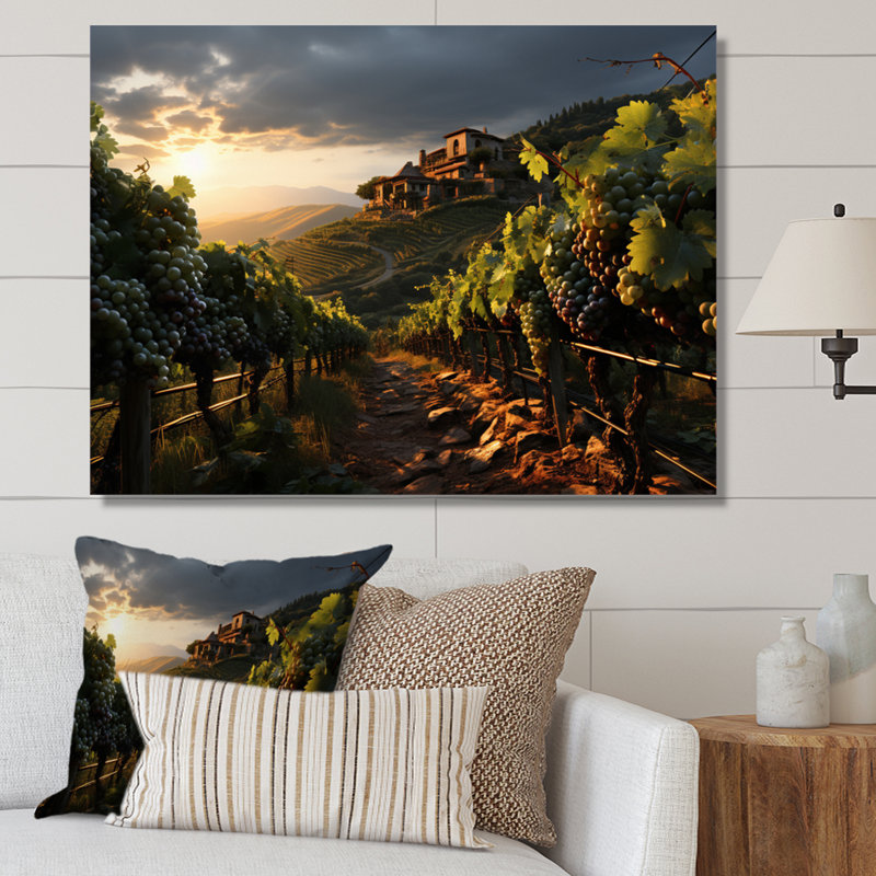 Vineyard Misty Meadows Cellars II, Toile tendue, H 34 po x l 44 po x P 1,5 po