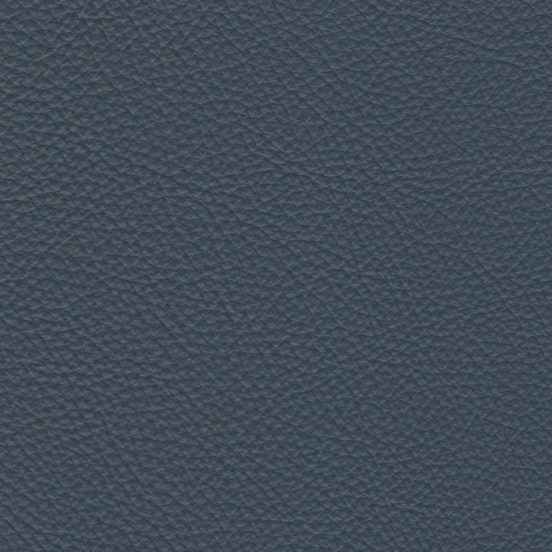 Canapé et méridienne à droite en cuir véritable de 97 po Kissha, Cuir véritable bleu