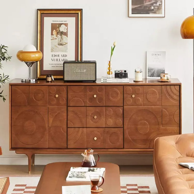 Buffet en bois massif 70,87 po