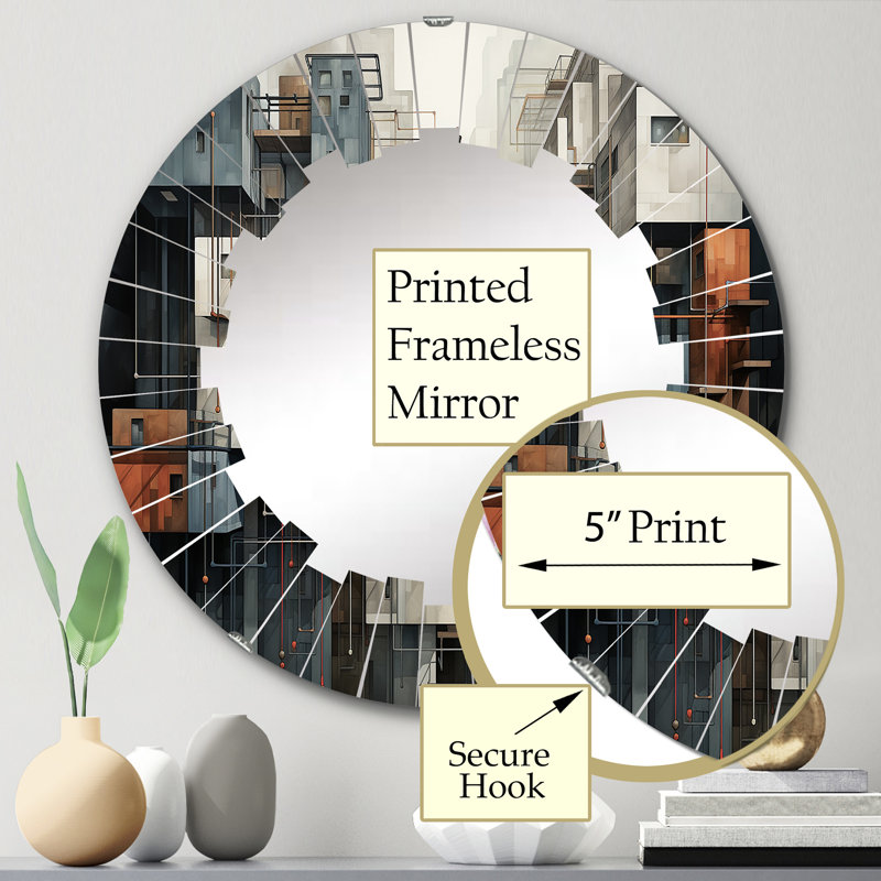Miroir mural Hardedge Art, 24 po x 24 po