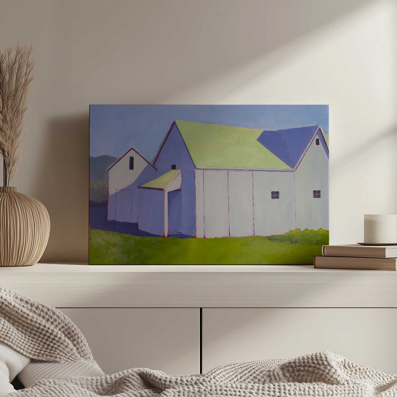 «Blue Heather and Green» par Carol Young, reproduction d'art sur toile, H 12 po x l 18 po