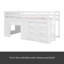 Lit mezzanine simple avec armoire et tablette-571461083
