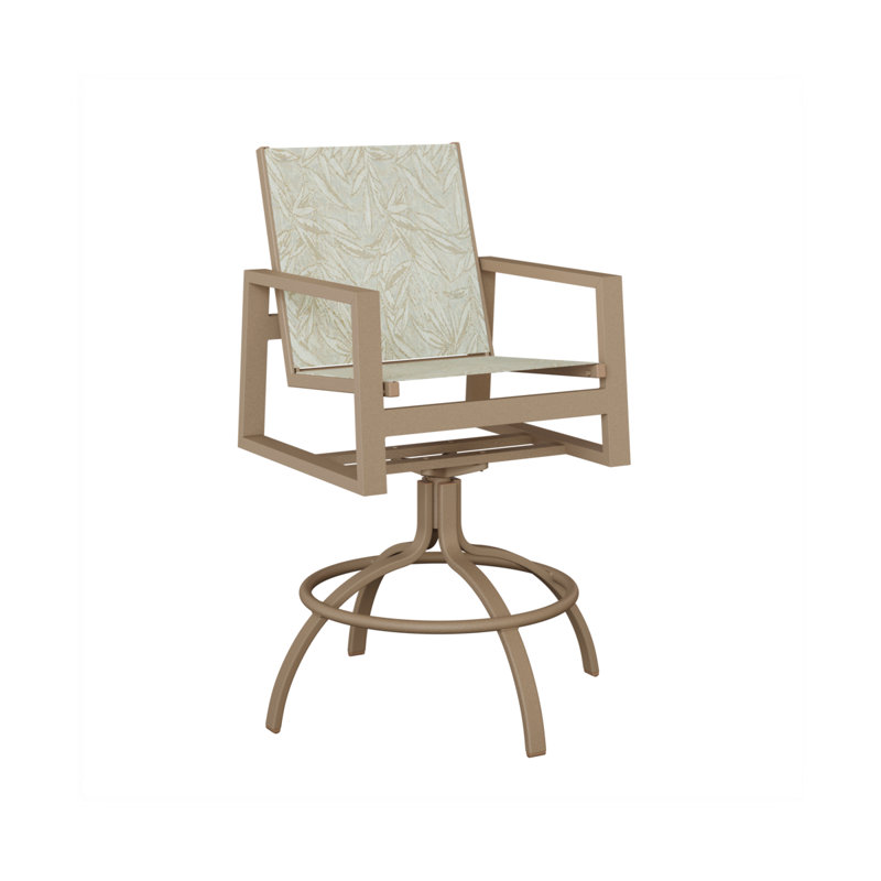 Chaise de salle à manger pivotante Ohlson, Montego Bay, Aluminium, chêne, veine de bois