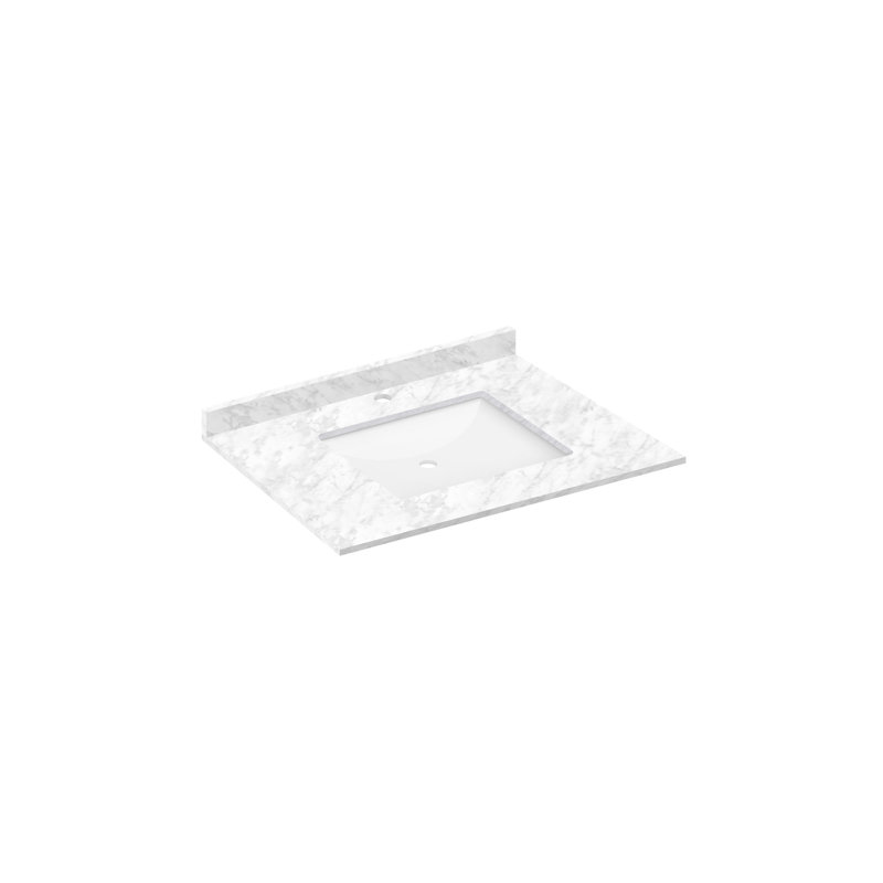 Plateau de meuble-lavabo simple 31 po avec lavabo, Simple