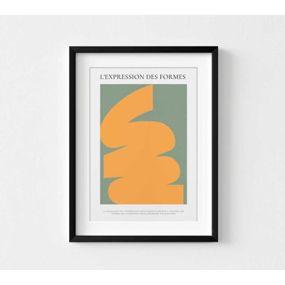 Reproduction d'art: Conception française abstraite - décoration murale minimaliste de style Mid-Century