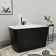 46.85'' x 27.3'' Freestanding Rectangular Soaking Small Acrylic Bathtub with Chrome Drain and Overflow