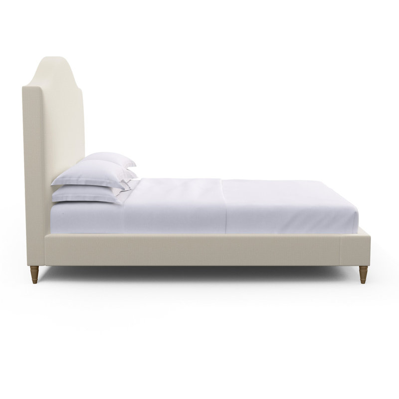 Montague Upholstered Standard Storage Bed, Twin, Box Weave Linen Oyster, Natural