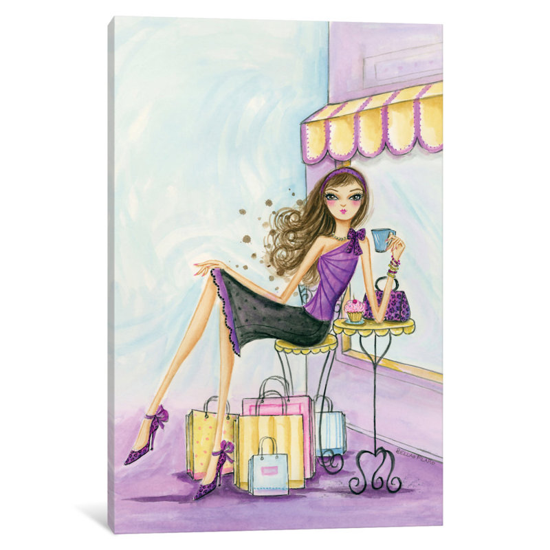 Reproduction d'art sur toile tendue, "Spring Into Magasiner Thérapie" par Bella Pilar, H 26 po x l 18 po x P 1,5 po