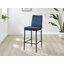 Kenesaw Luxury Breakfast Bar Stool in Quilted Design Velvet Black Leg - Modern Chic Kitchen-753626247