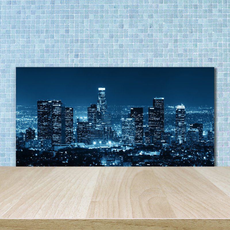 Akan Blue - Los Angeles By Night - No Frame Print on Glass