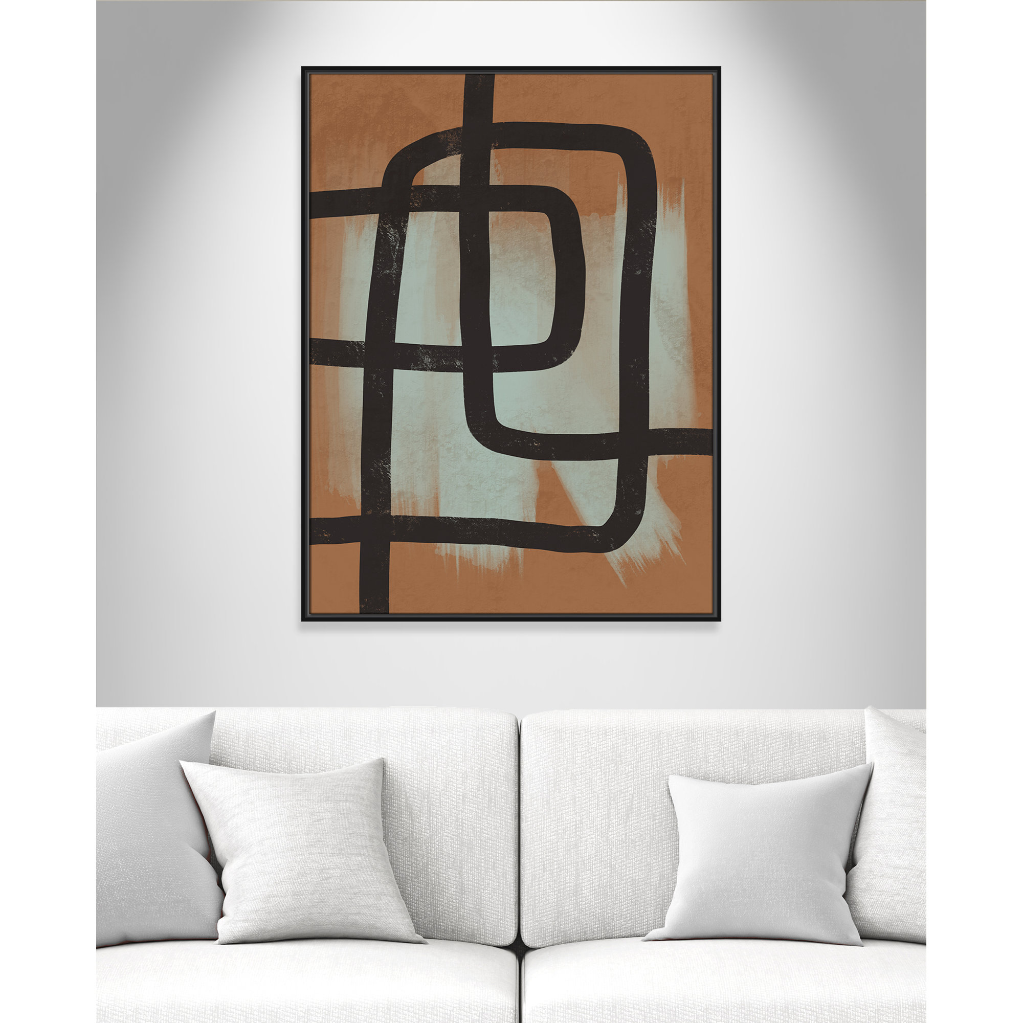 Many Paths Taken 2, Black, 41.5" H x 31.5" W x 2" D