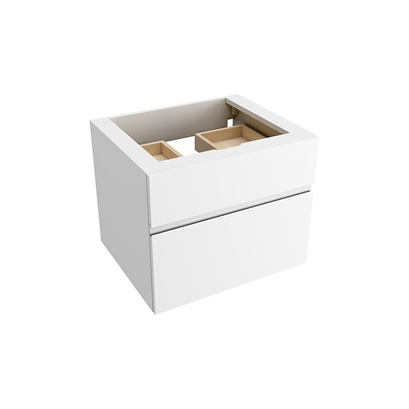Base de meuble-lavabo simple mural 24 po Studio S, Blanc