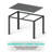 Latoyta Modern 5-Piece Rectangular Glass Top Dining Set with Cushioned Chairs-913626773