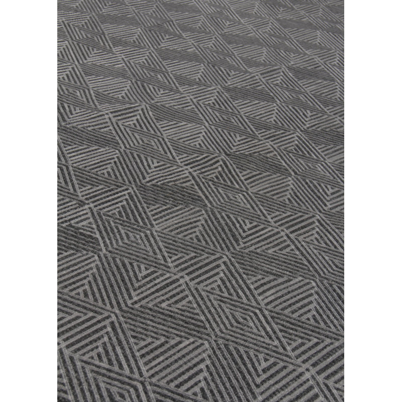 Pavilion Geometric Area Rug in Charcoal, Rectangle 8' x 10'