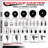 Phenolic Swivel Expanding Stem Caster Set with Brake SCC PLB 4" x 3/4"