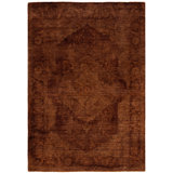 Overdyed One-of-a-Kind 4' 3" X 6' 1" Hand Knotted Area Rug
