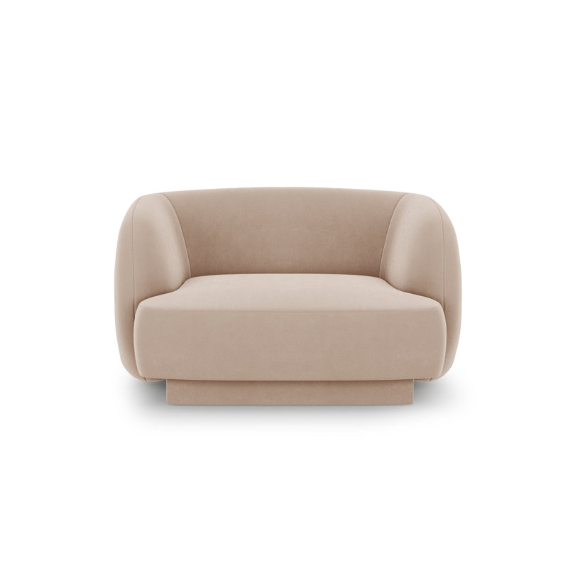 Adoraim 109Cm Wide Armchair, Brown Velvet