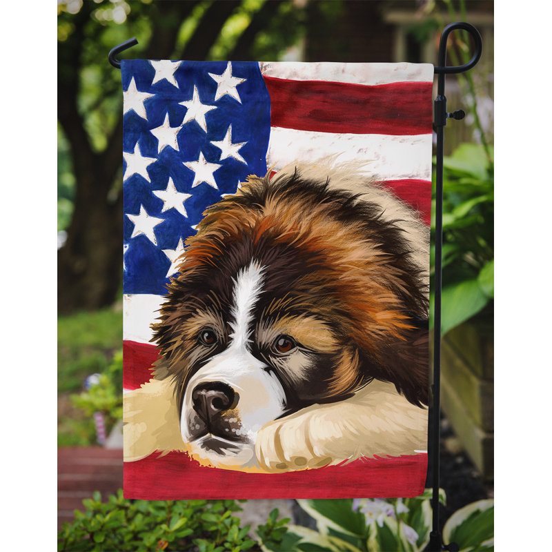 Polyester à 2 côtés 15 x 11 po drapeau de jardin, Chien du Jura Bruno