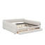 Lit de jour très grand équipé de 2 tiroirs pour le rangement, lit de jour rembourré avec port USB, lit plateforme convenant à la chambre à coucher-370375428