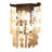 Natural Stone & Crystal Bead Flush Mount Sconce