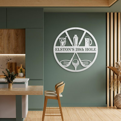 Golf Sport Champion Cheers Custom Metal Name Sign Metal Split Letter Monogram Wall Accent