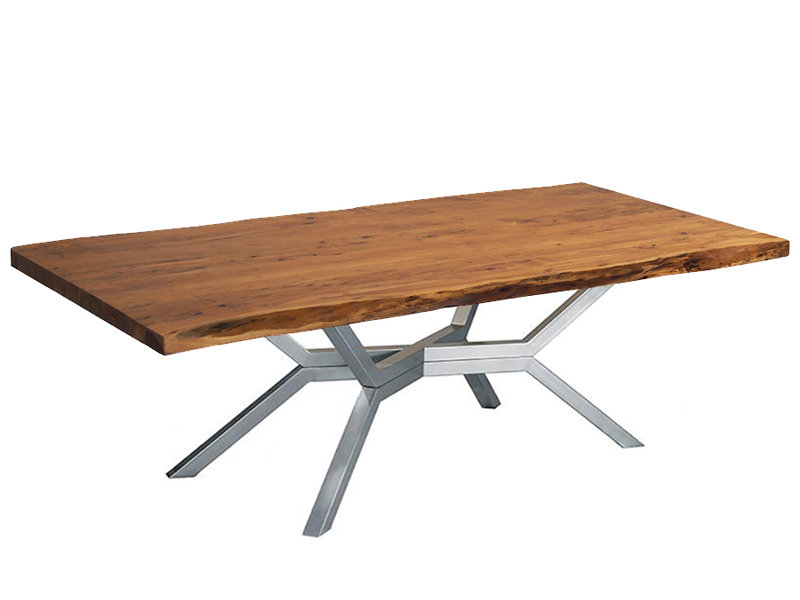 Table de salle à manger Live Edge, H 30 po x L 96 po x l 40 po, Acacia